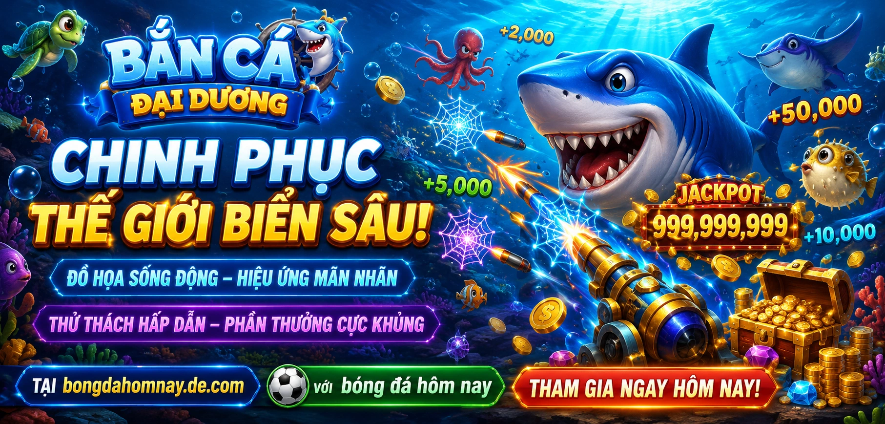 Giao diện cá và boss trong game bắn cá